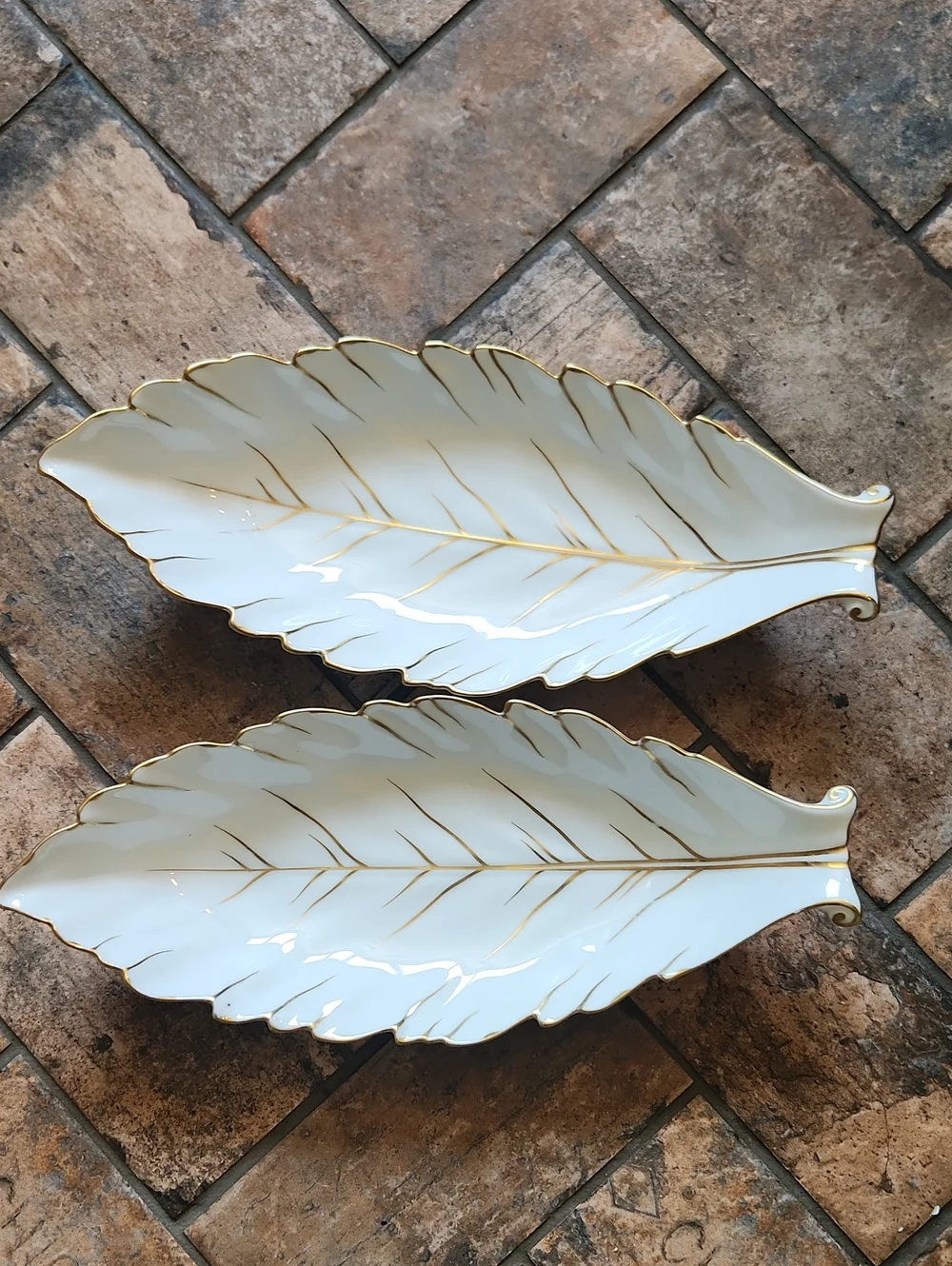 Vintage Noritake Morimura Celery Leaf Dish/Bowls Set Of 2